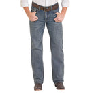 Men's Rock and Roll Denim Two Tone Double Barrel Straight Jeans BM0SD07350