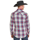 Men's Rock and Roll Plaid Long Sleeve Snap Shirt BMN2S07660