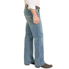 Men's Rock and Roll Relaxed Fit Embroidered Ladder Stitch Pocket Straight Leg Jeans BM0SD08577