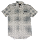 Men's Rock and Roll Short Sleeve Medallion Printed Button Down BMB3S08648