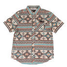 Men's Rock and Roll Short Sleeve Tek Aztec Printed Button Up BMB3S08683