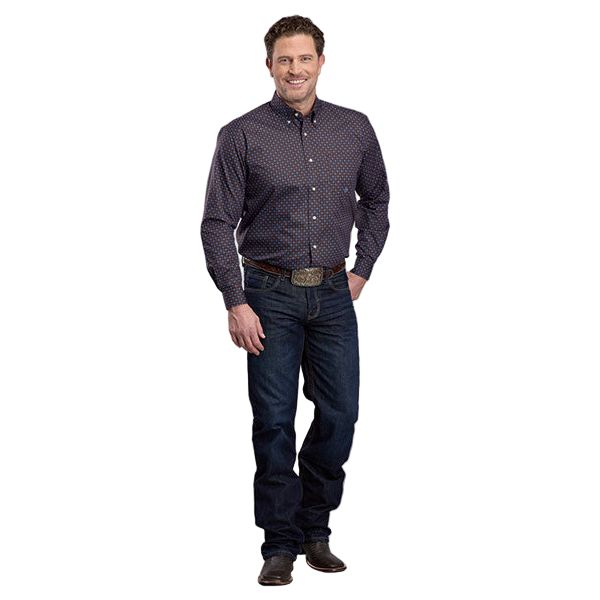 Men's Roper Long Sleeve Button Winter Foulard Western Shirt 03-001-0326-1022