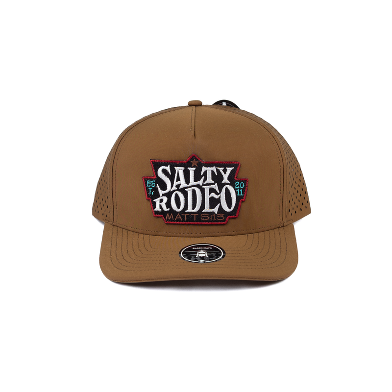 Men's Salty Rodeo Caramel Vented Snapback with Badland Patch SRCBADLAND-CARM