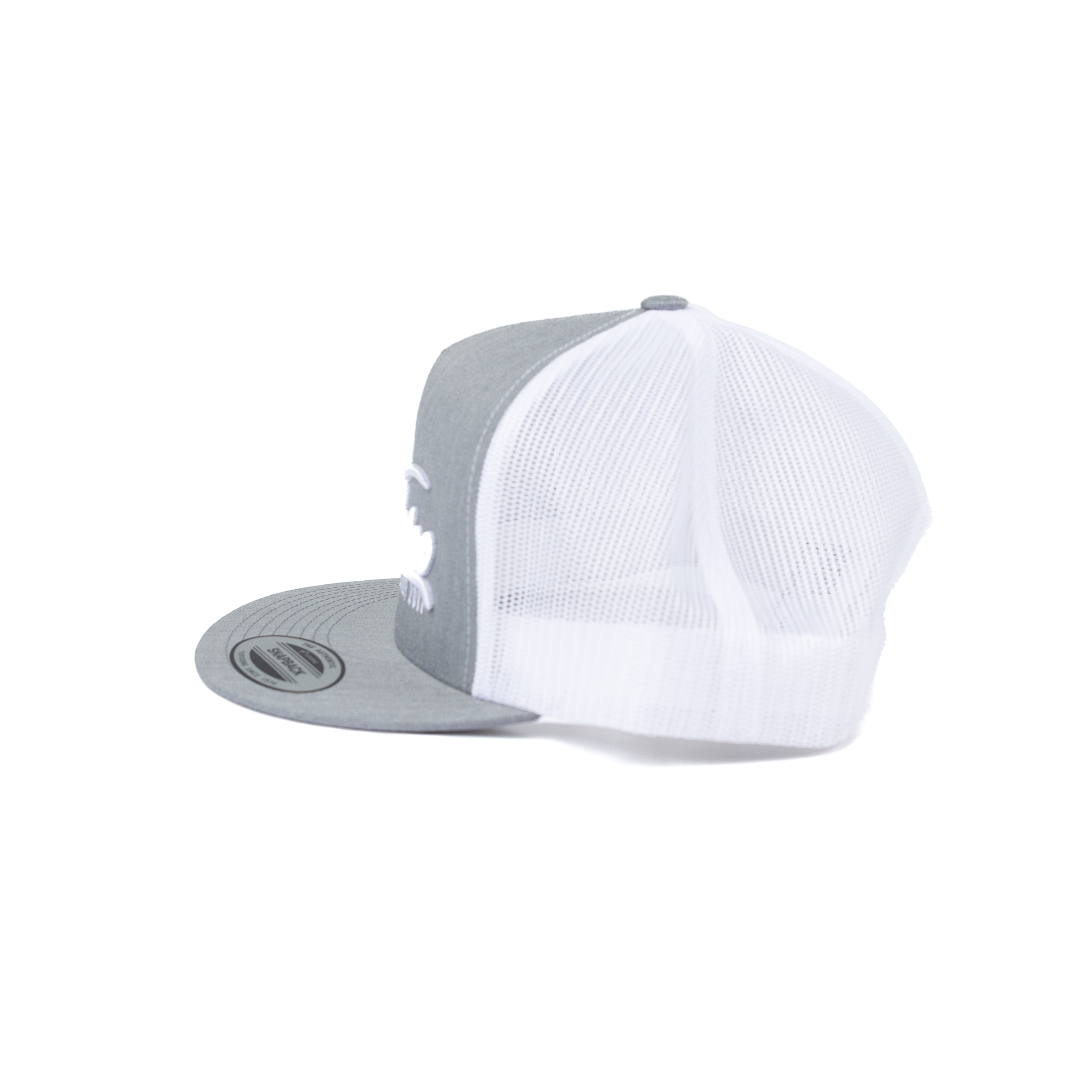 Men's Salty Rodeo Gray/White Snapback with Longhorn Embroidery SRCLONGHORN