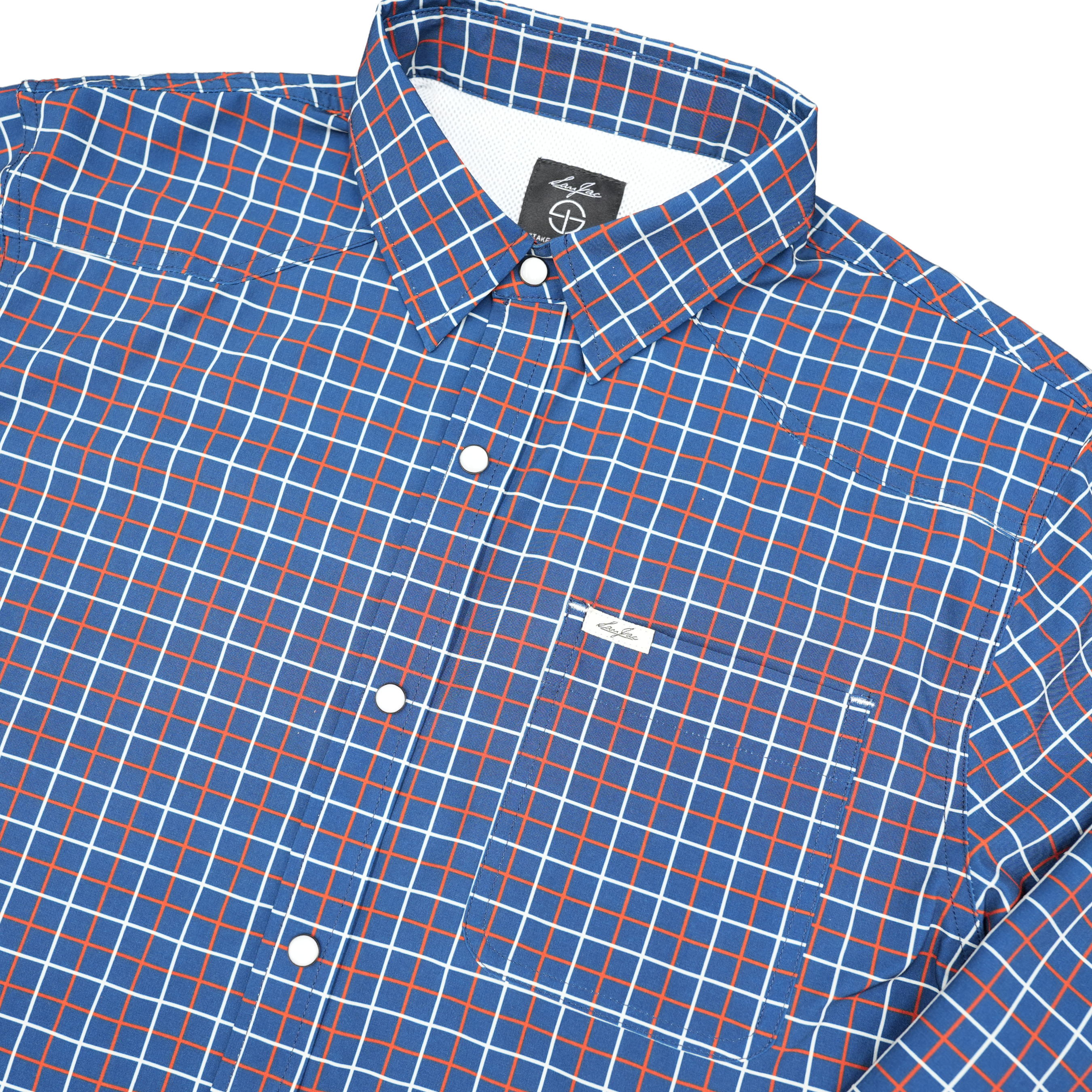 Men's SanJac Long Sleeve Snap Up Grid Patterned Shirt COAHUILA-L/S-GRID - Crazy House Western Wear