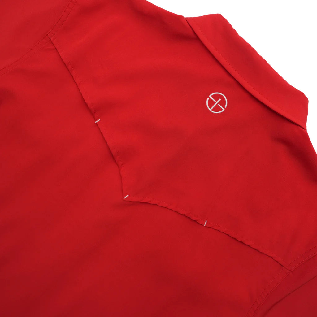 Men's SanJac Red Short Sleeve Performance Pearl Snap COAHUILA-S/S-RED