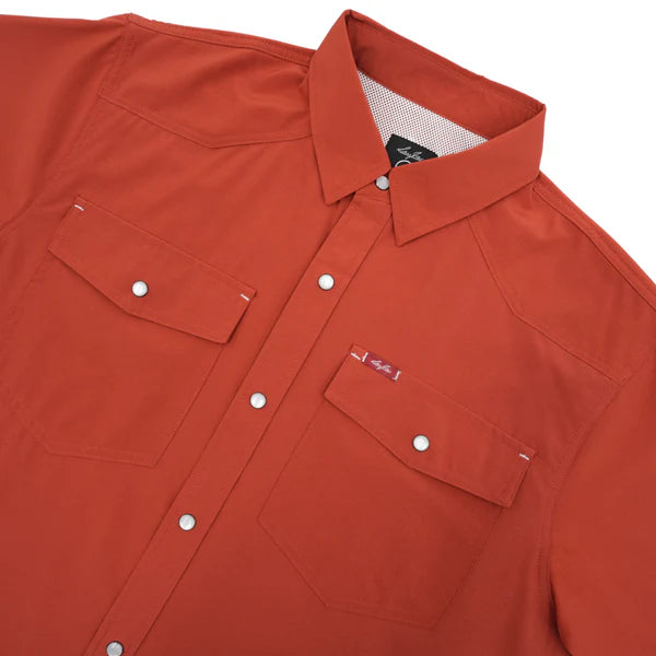 Men's SanJac Short Sleeve Rust Snap Shirt COAHUILA-S/S-RST - Crazy House Western Wear