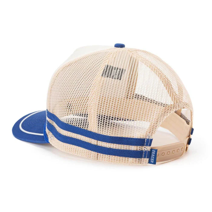 Men's Seagar X Waylon Jennings Blue and Cream Cap MHF23WAYWHT - Crazy House Western Wear