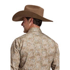 Men's Stetson Long Sleeve Brown Fan Paisley Printed Snap Shirt 11-001-0425-4025