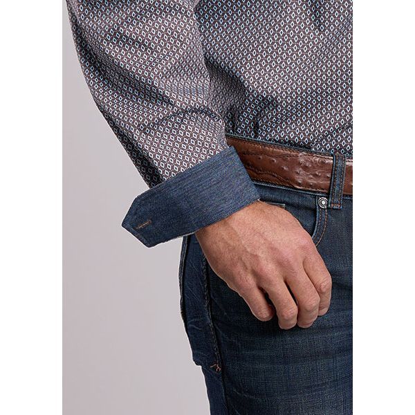 Men's Stetson Long Sleeve Button Up Shirt 11-001-0526-6043
