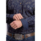 Men's Stetson Navy Button Down Shirt 11-001-0526-1071