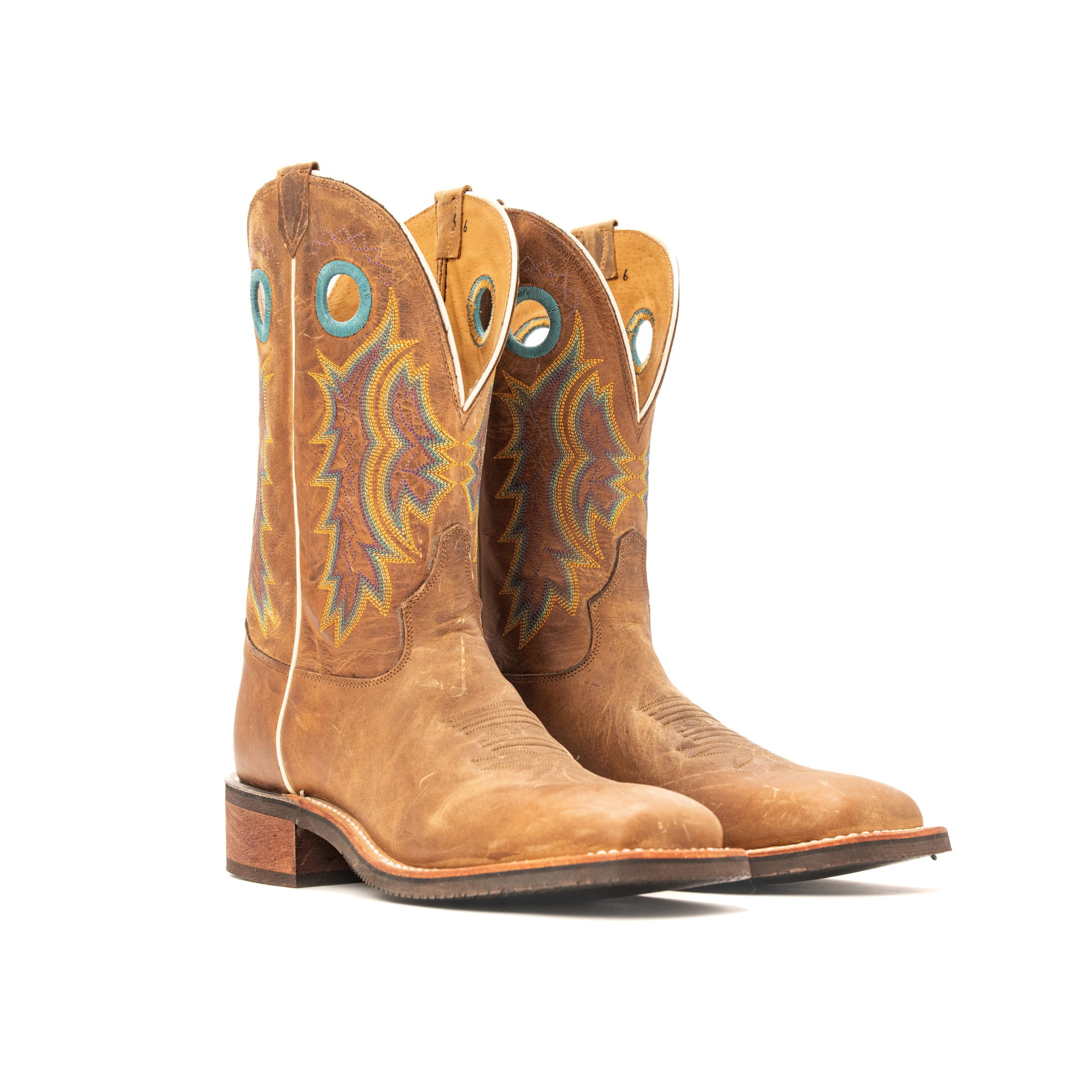 Men's Tony Lama Creedance Tan Square Toe Boots 7973 – Crazy House