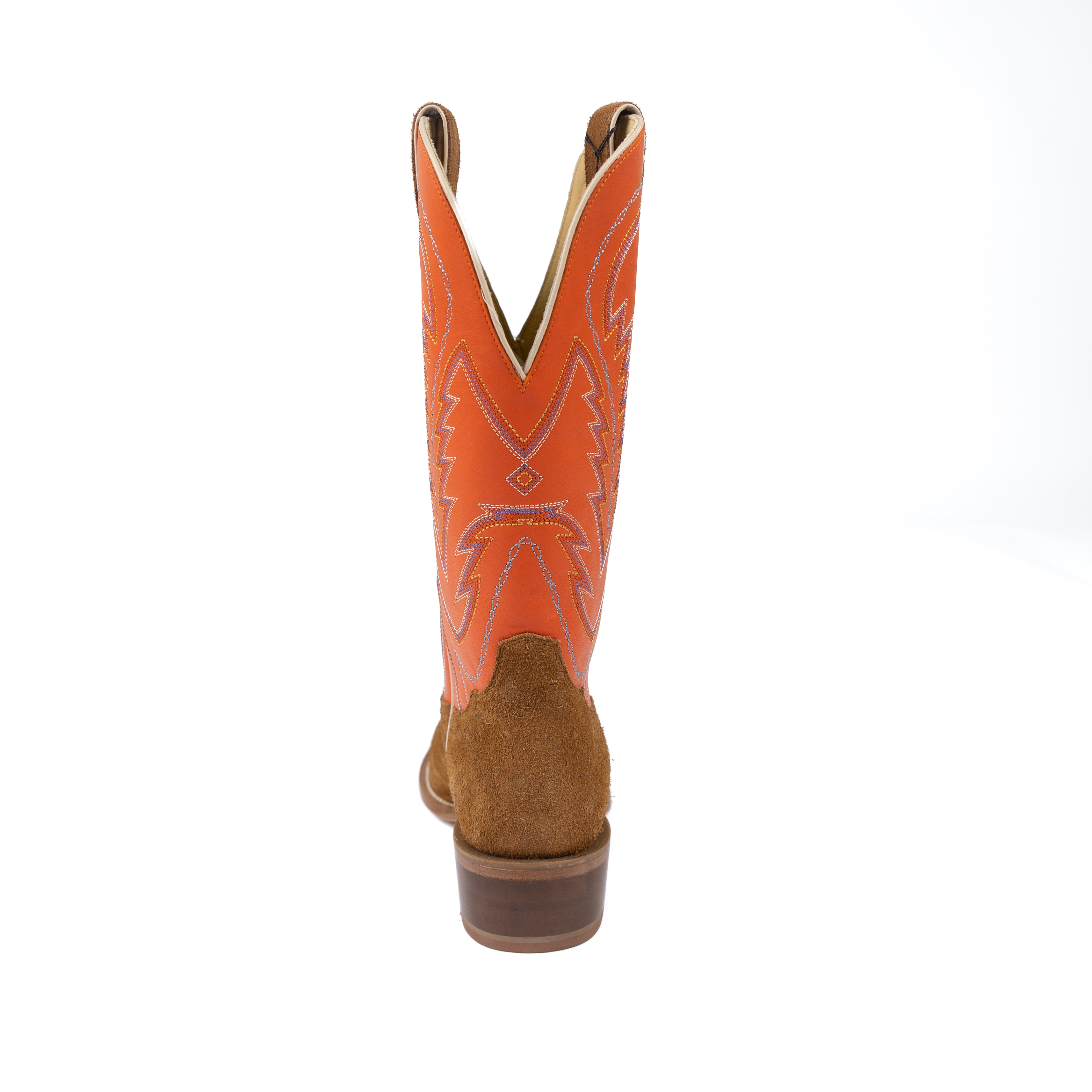 Men's Tony Lama Jax Chesnutt Suede/Orange Top Boots RN3541