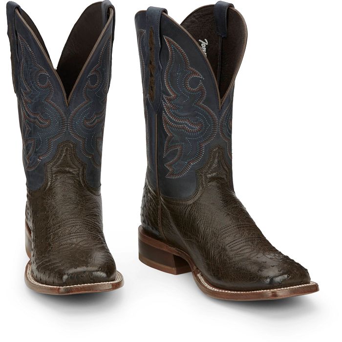 Men's Tony Lama Rancho Dark Brown Square Toe Boots TL5380 – Crazy
