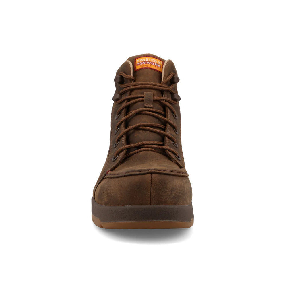 Men's Twisted X Nano Toe Brown Lace Up Work Boots MWPNW02 – Crazy