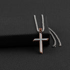 Men's Twister Stainless Chain with Cross Pendant 32158