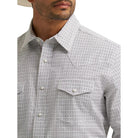 Men's Wrangler 20X® Gray Diamond Competition Advanced Comfort Long Sleeve Two Pocket Western Snap Shirt 112374296
