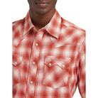 Men's Wrangler Burnt Orange Short Sleeve Western Snap Shirt 112374755