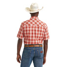 Men's Wrangler Burnt Orange Short Sleeve Western Snap Shirt 112374755