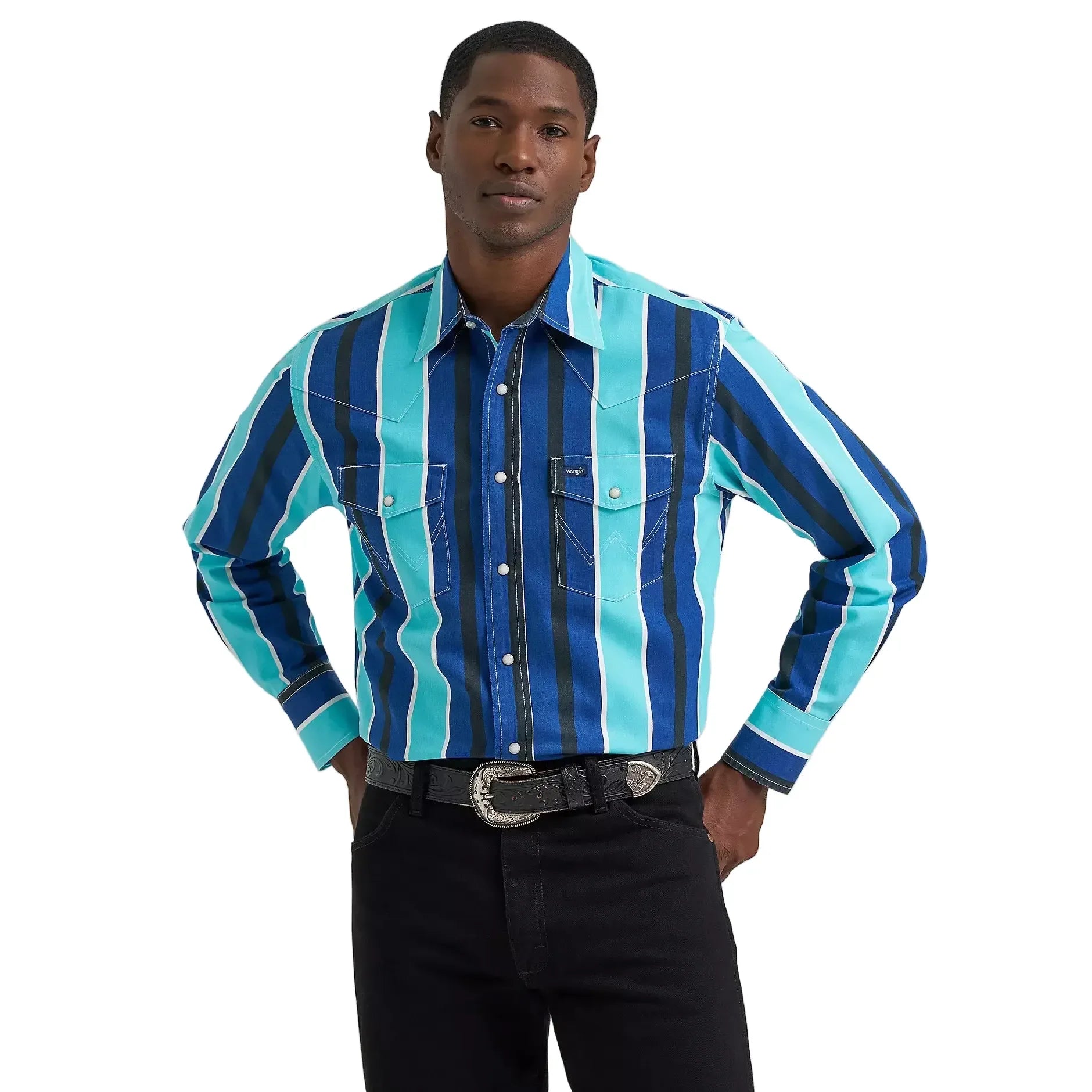 Men's Wrangler Cobalt Storm Vintage-Inspired Brushpopper Western