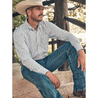Men's Wrangler George Strait Long Sleeve Button Down One Pocket Shirt 112379063