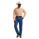 Men's Wrangler® George Strait™ Peachy Solid One Pocket Button Down Shirt 112374608