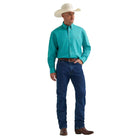 Men's Wrangler George Strait Solid One Pocket Button Down Shirt 112374595