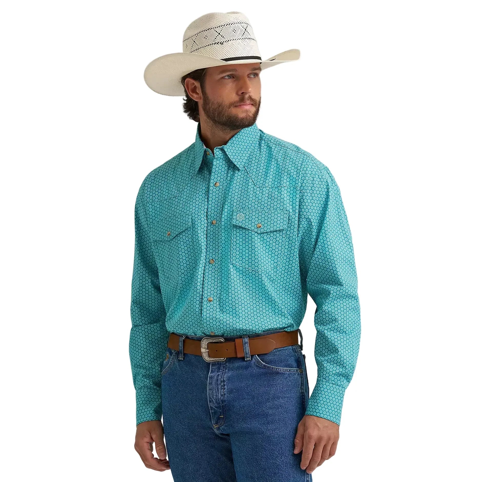 Men's Wrangler George Strait Troubadour Long Sleeve Western Snap