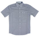 Men's Wrangler George Strait White and Gray Printed Short Sleeve Button Up 112379058