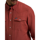 Men's Wrangler Performance Snap Long Sleeve Solid Shirt 112368050