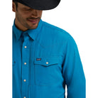 Men's Wrangler Performance Snap Long Sleeve Solid Shirt 112368051