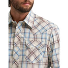 Men's Wrangler Retro® Historic Tan Long Sleeve Sawtooth Snap Pocket Western Shirt 112374742