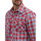 Men's Wrangler Retro® Long Sleeve Sawtooth Snap Pocket Western Shirt 112365832 - Crazy House Western Wear