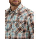 Men's Wrangler Retro® Long Sleeve Sawtooth Snap Pocket Western Shirt 112365896 - Crazy House Western Wear