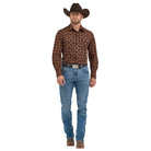 Men's Wrangler Retro Long Sleeve Sawtooth Snap Pocket Western Shirt 112368075