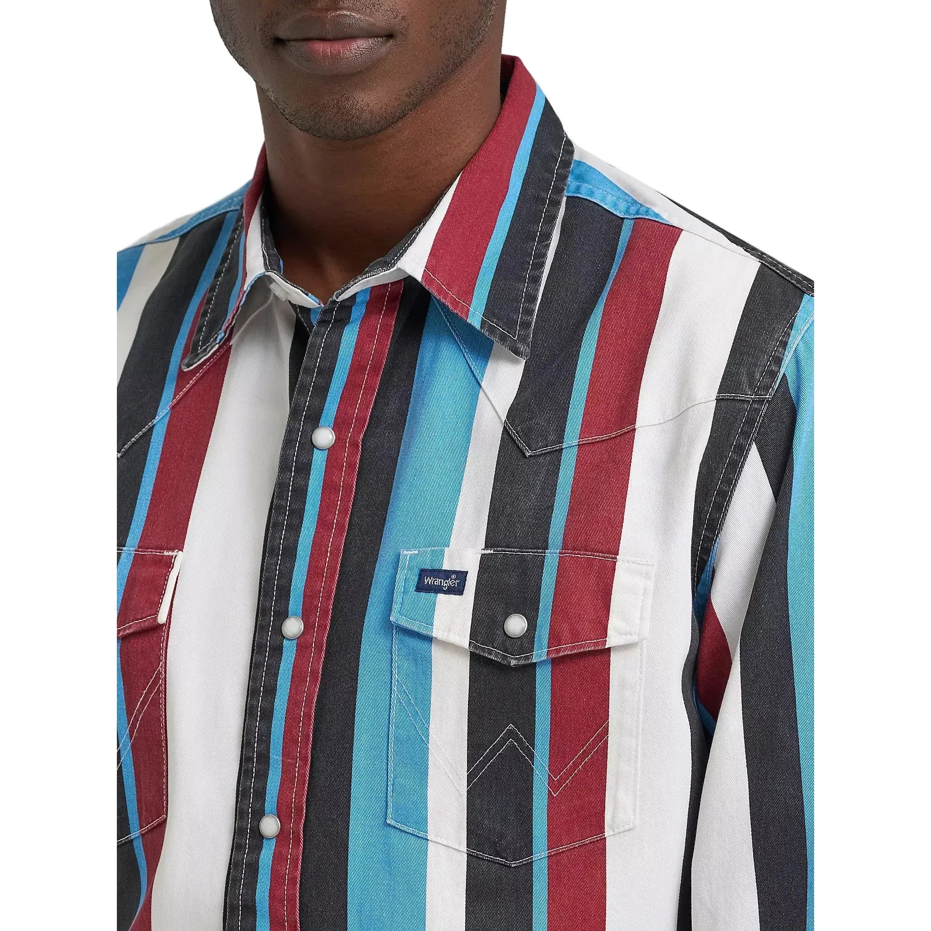 Men's Wrangler Vintage-Inspired Brushpopper Western Snap Work Shirt 112374804