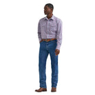Men's Wrangler Violet Wrinkle Resist Long Sleeve Western Snap Plaid Shirt 112374877