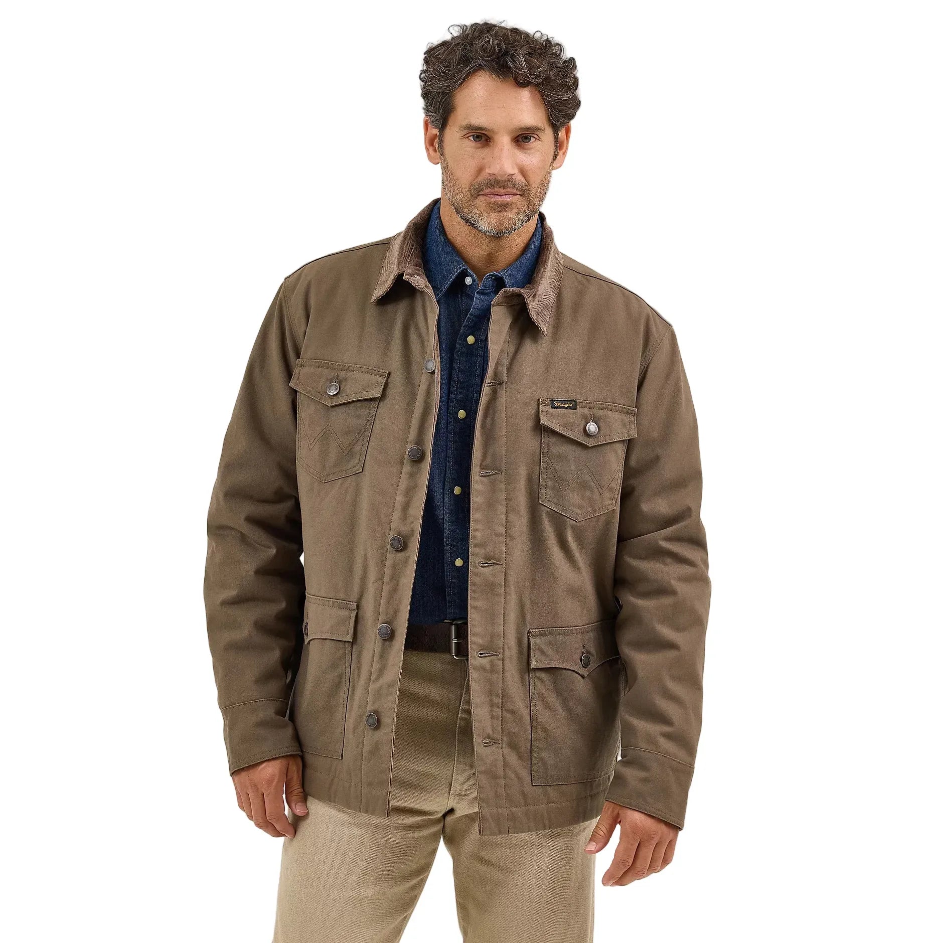 Men's Wrangler Western Lined Canvas Barn Coat 112367636