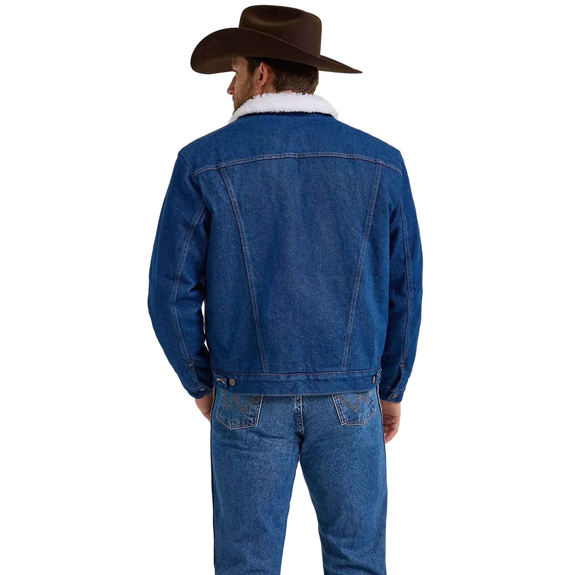 Men's Wrangler Western Sherpa Lined Denim Jacket 74255PW – Crazy