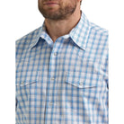 Men's Wrangler Wrinkle Resist Long Sleeve Western Snap Plaid Shirt