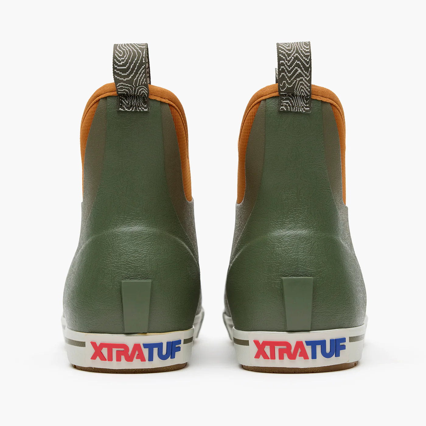 Men's XTRATUF Camp Fleece Lined Dark Olive/Spice  6 Inch Ankle Deck Boot XMADBC30
