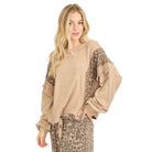 Mineral Washed Cheetah Leopard Fringe Tassel Top