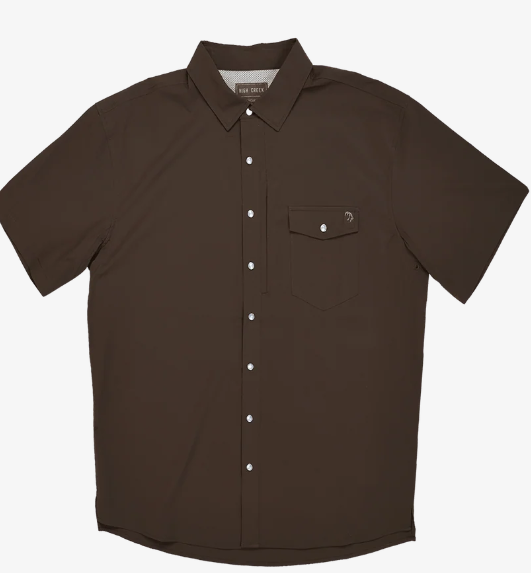 High Creek Men's Mocha 4 Mile Creek Pearl Snap Button Up HCBU0125