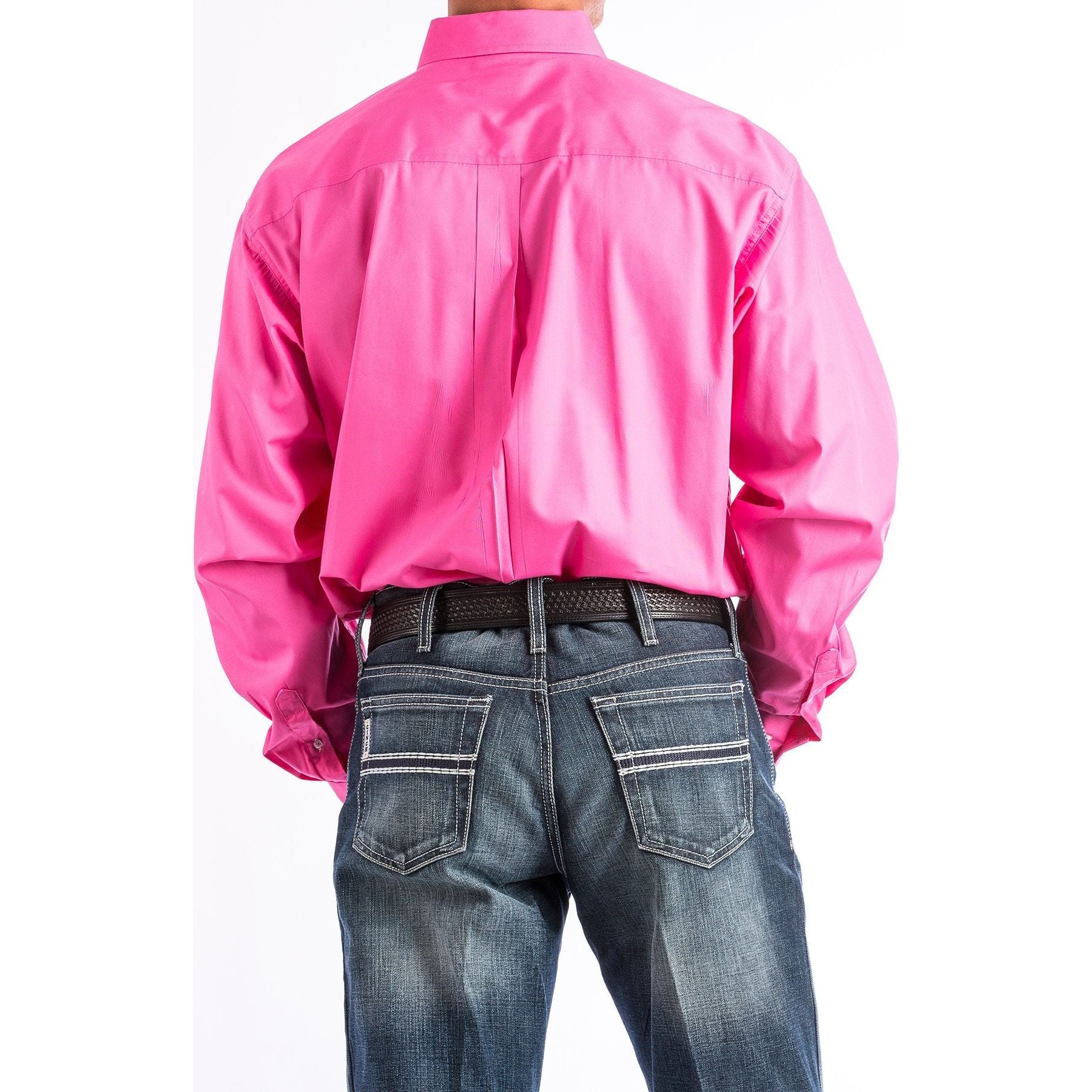 Cinch Pink Button-Down Western Shirt - Crazy House Western Wear