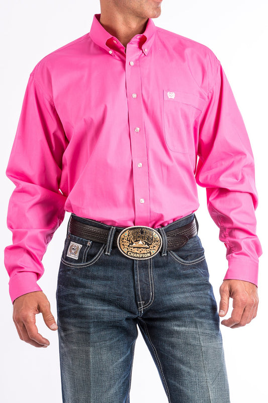 Cinch Pink Button-Down Western Shirt - Crazy House Western Wear