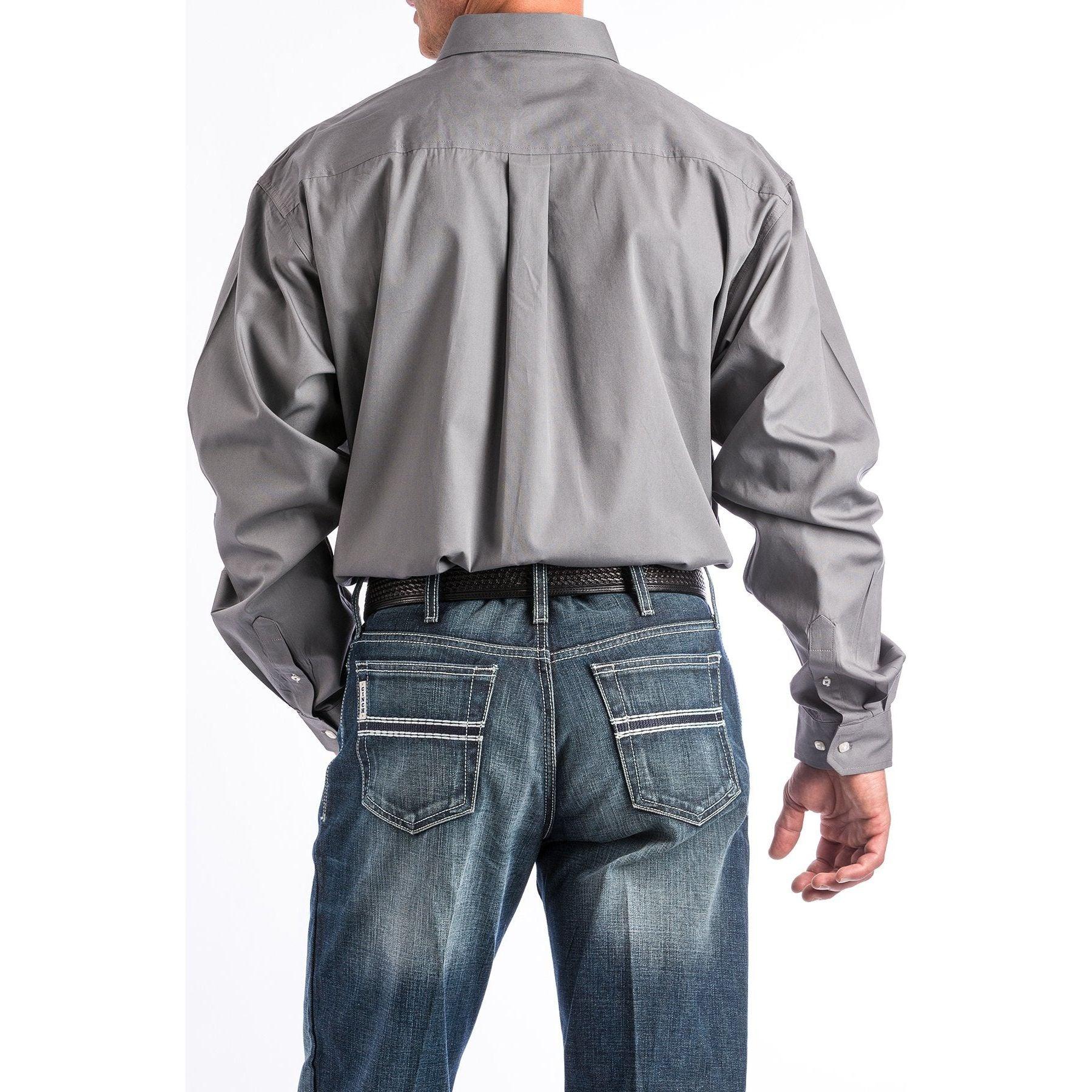 Men's Cinch Gray Button-Down Western Shirt MTW1104238 - Crazy House Western Wear