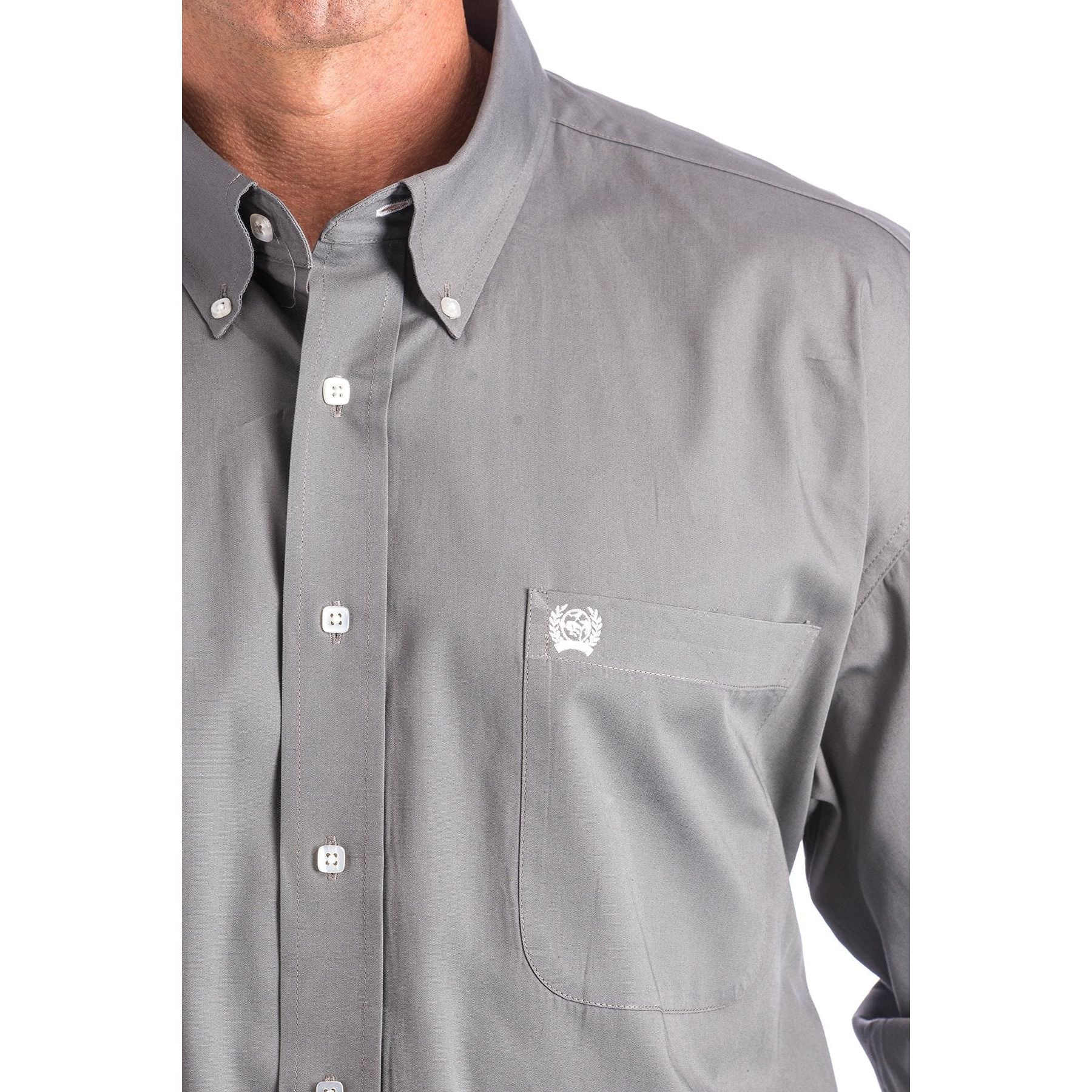 Cinch Gray Button-Down Western Shirt - Crazy House Western Wear