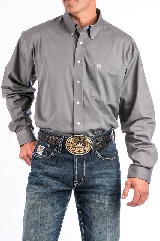 Cinch Gray Button-Down Western Shirt - Crazy House Western Wear