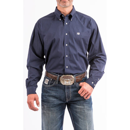 Cinch Navy Button-Down Western Shirt - Crazy House Western Wear