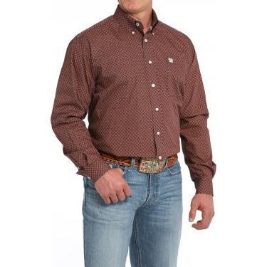 Men's Cinch Geometric Print Button-Down Western Shirt MTW1105846 - Crazy House Western Wear